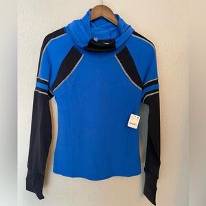 NWT Free People Movement Large Dawn to Dusk Hoodie Light Cobalt Combo